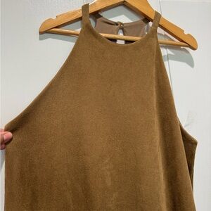 Final Touch Tan Ribbed dress